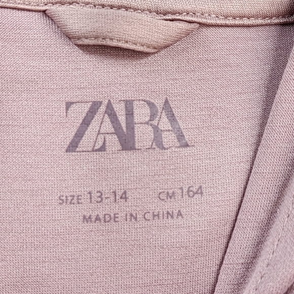 Zara Kid's Text Printed Hooded Sweatshirt - 13-14 - Picture 4 of 6